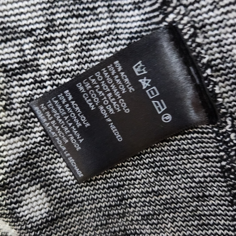 Urban Outfitters Black & White Celestial Intarsia Open Front Cardigan Sweater - Picture 8 of 8